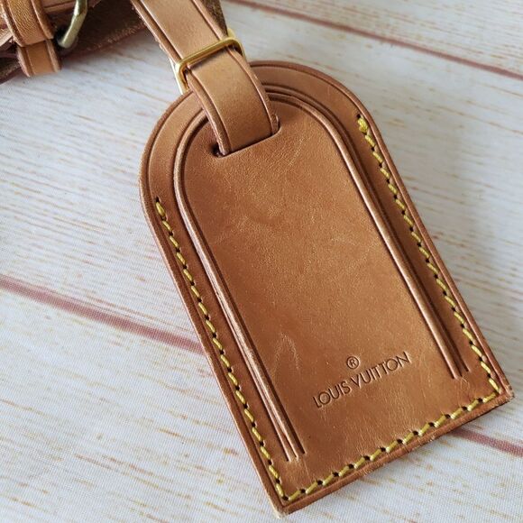 Authentic Louis Vuitton Vachetta Leather  Poignet Luggage Tag Holder Adjustable - Picture 2 of 10